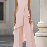 Martyna™ | Elegantiškas jumpsuit plačiomis kelnėmis ir aukšta apykakle