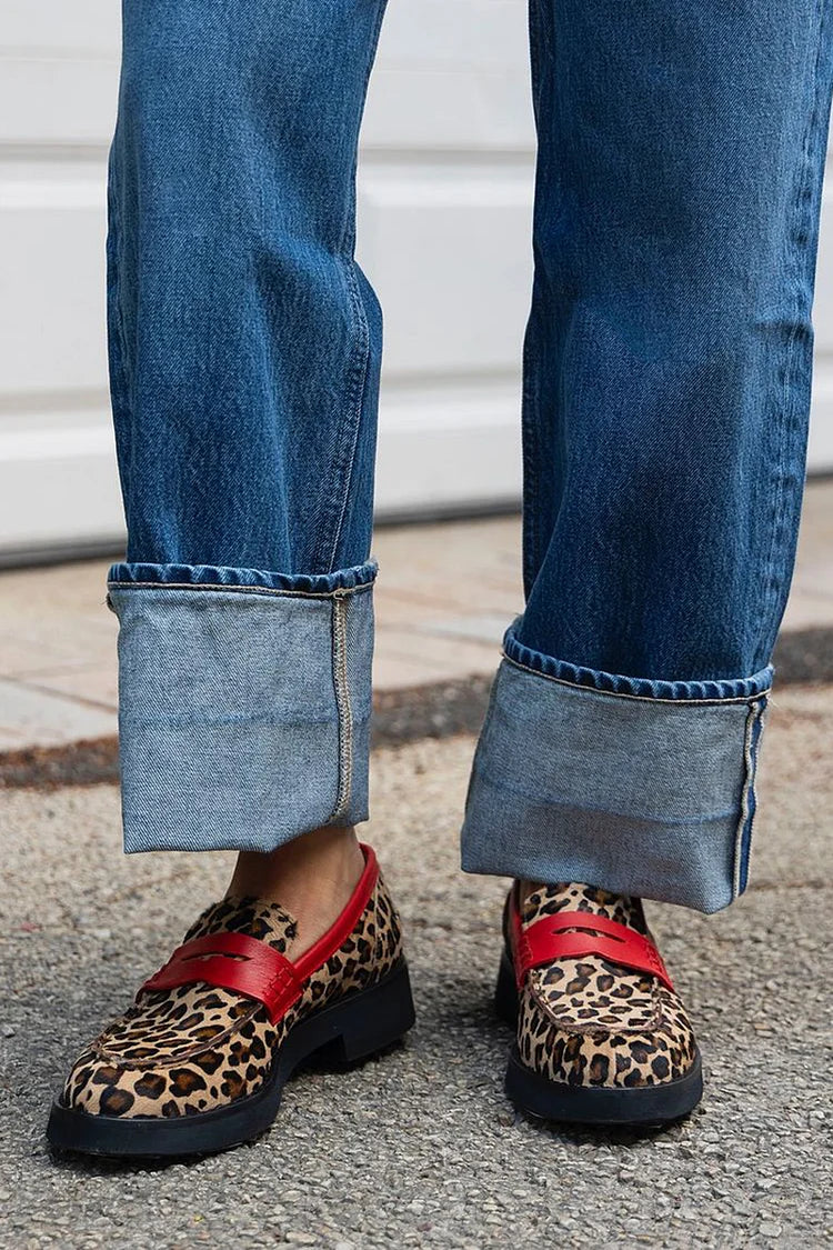 Roxie - Wild Print Loafers