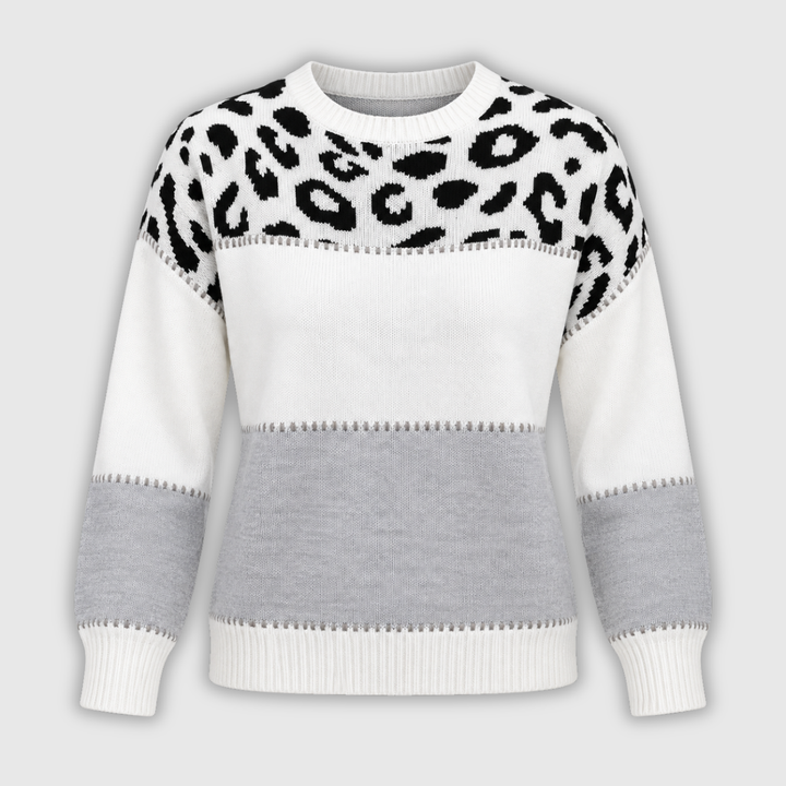 Dorothy | Leopard-Print Colour-Block Jumper
