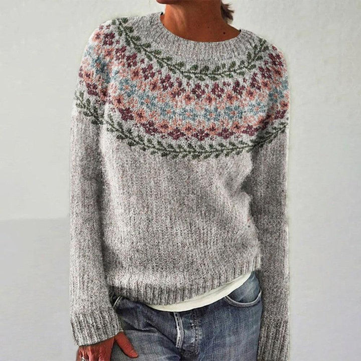 Florence | Fair Isle Floral Yoke Jumper