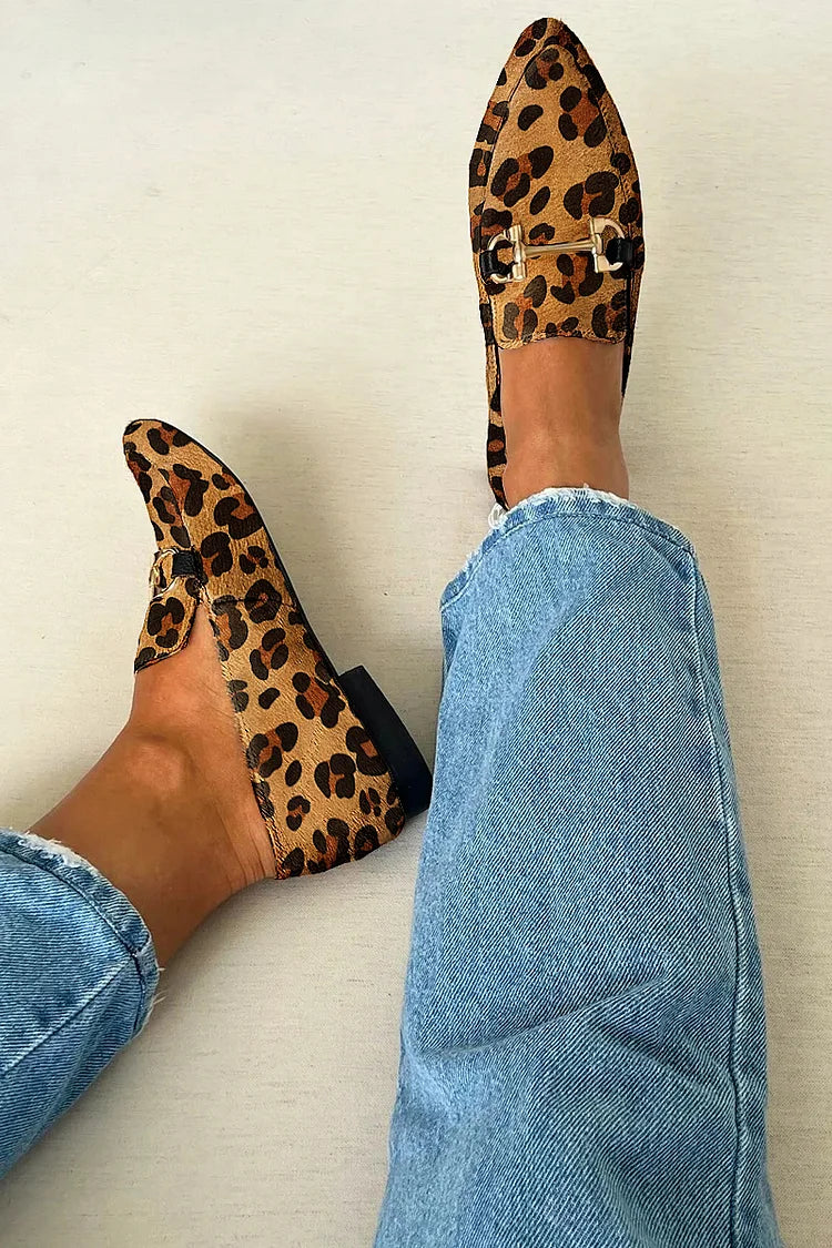 Gia - Elegant Leopard Loafers