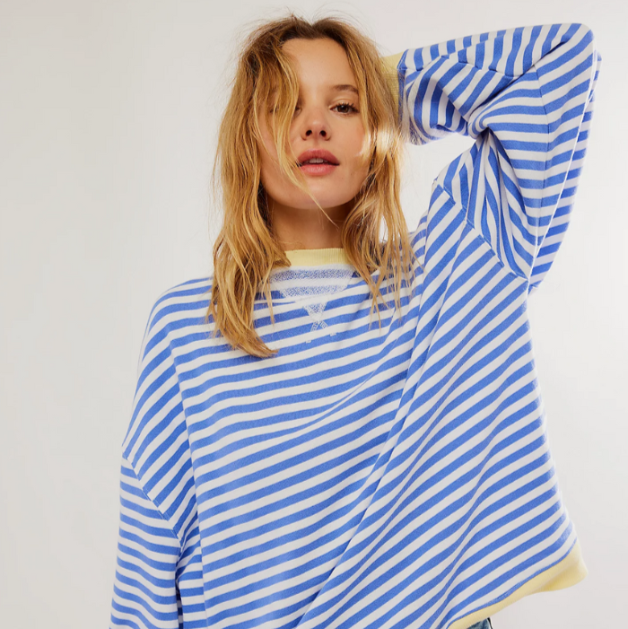Hazel | Oversized Striped Knit Jumper