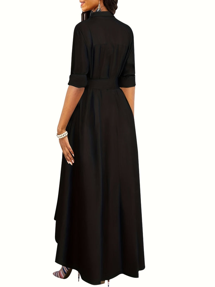 Martine | Perfect Buttoned Maxi Dress for Parties
