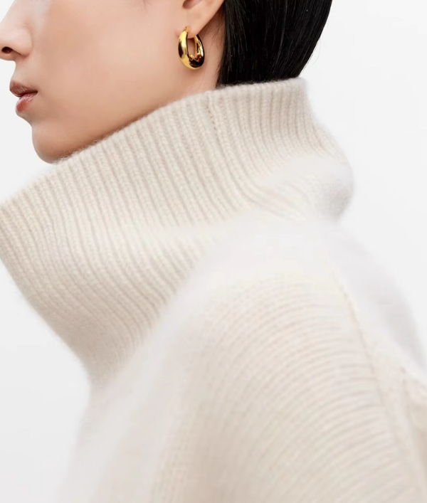 Beatrice | Cable Knit Roll Neck Jumper