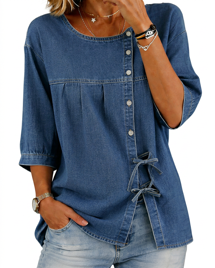 Colette | Loose Vintage Denim Blouse