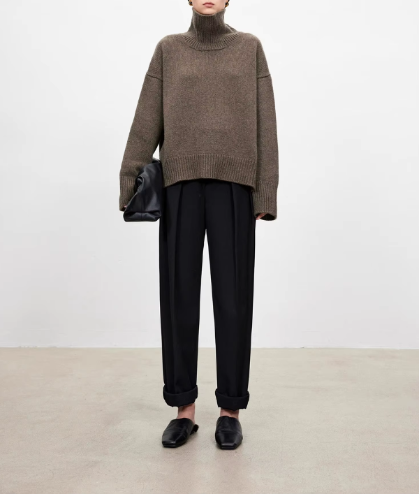 Beatrice | Cable Knit Roll Neck Jumper
