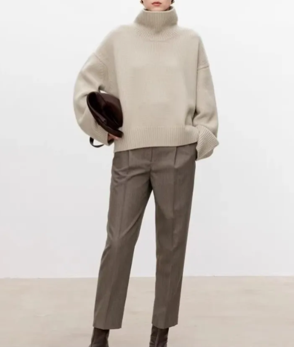 Beatrice | Cable Knit Roll Neck Jumper