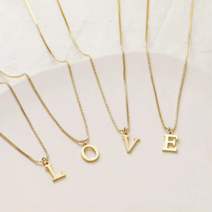 Necklace with Initials of Love Letters