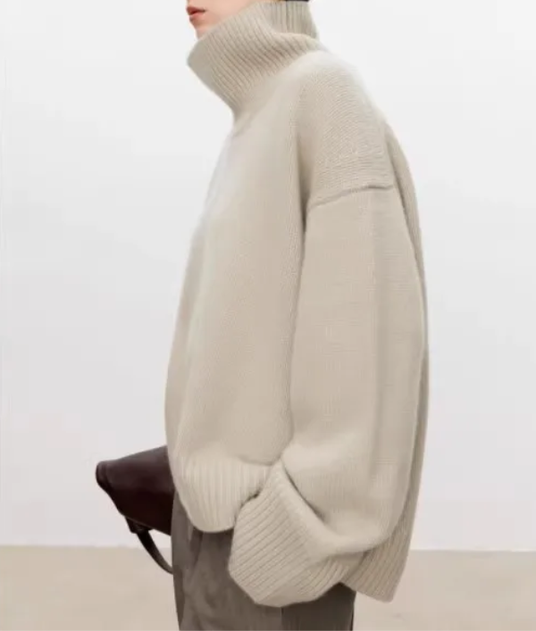 Beatrice | Cable Knit Roll Neck Jumper