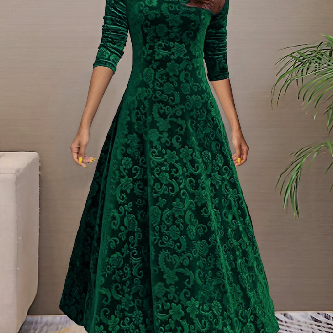 Sandrine | Velvet Elegance Dress for the Festive Season