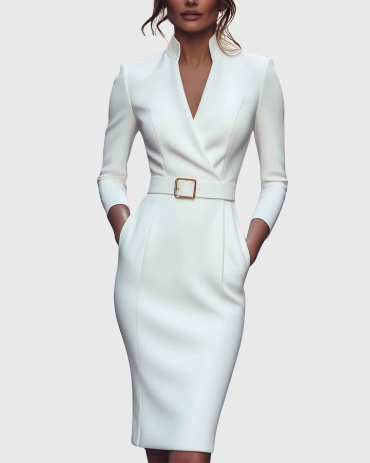 Camille | The Belted Power Maxi Dress