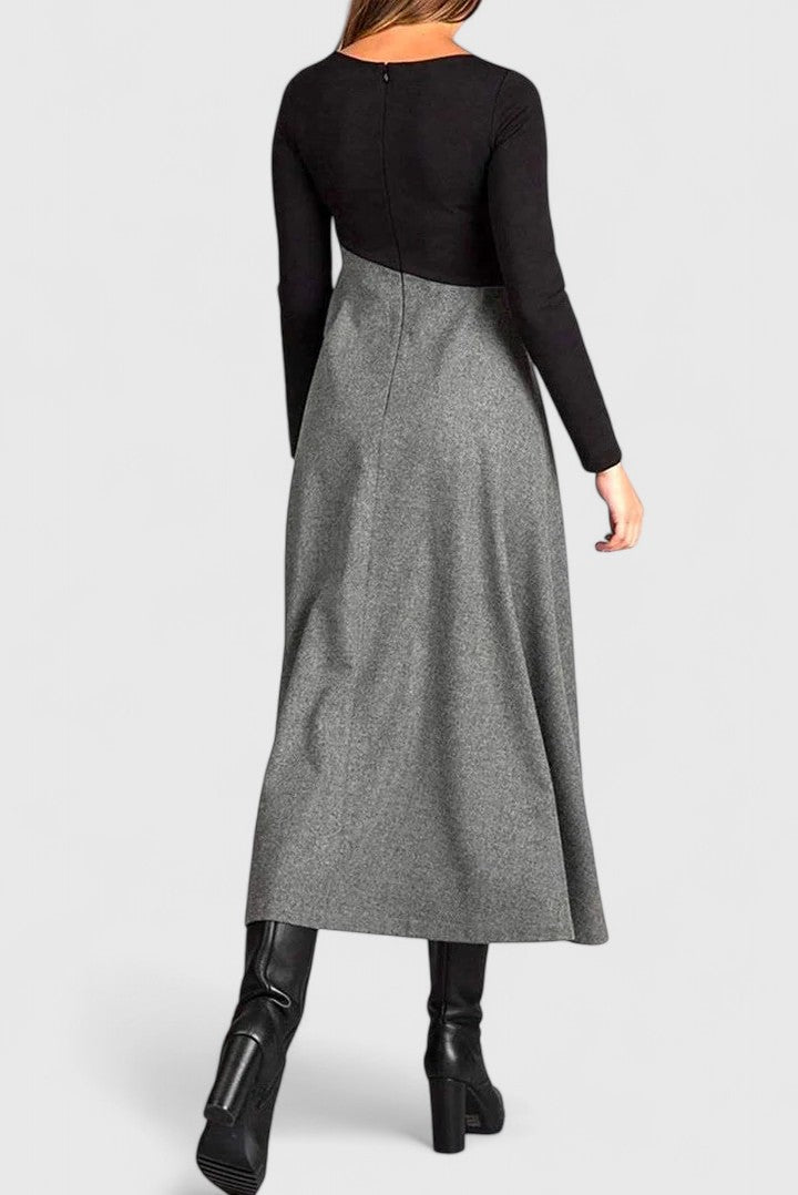 Jeanne | Elegant Long Sleeve Maxi Dress