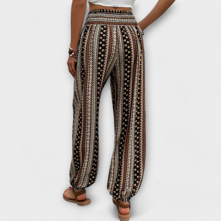 Elise | Trousers with Ethnic Graphic