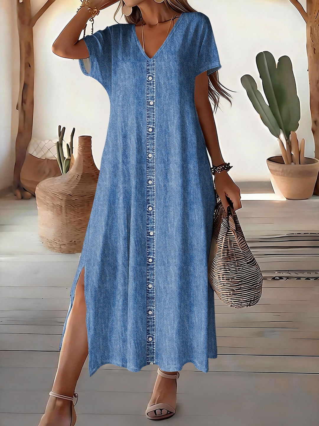Léontine | Retro Denim Dress