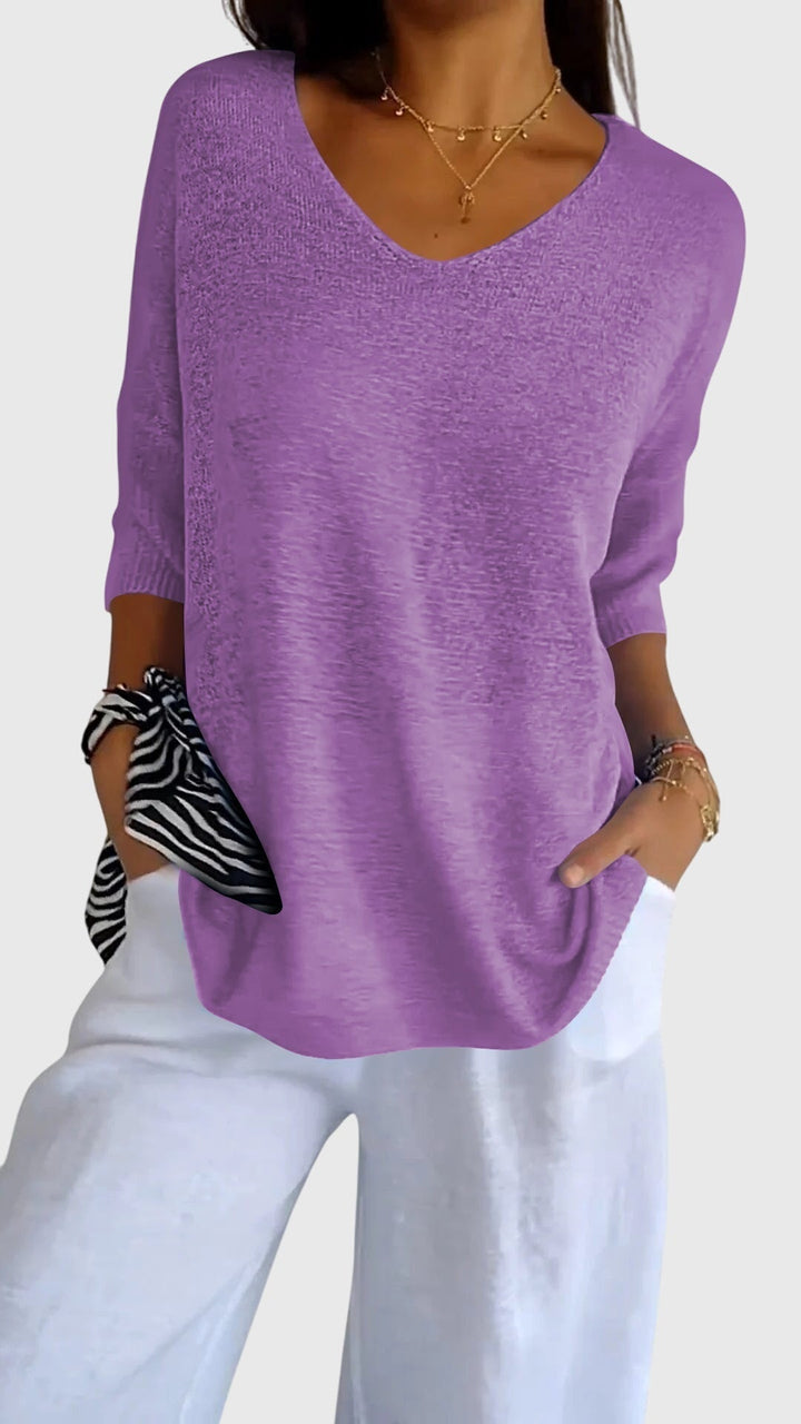 Caroline | Elegant V-Neck Top