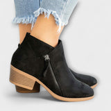 Karina - Bottes en daim à talon large