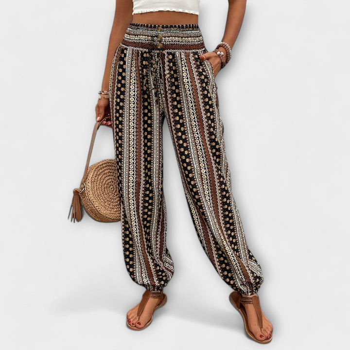 Élise | Trousers with Ethnic Print