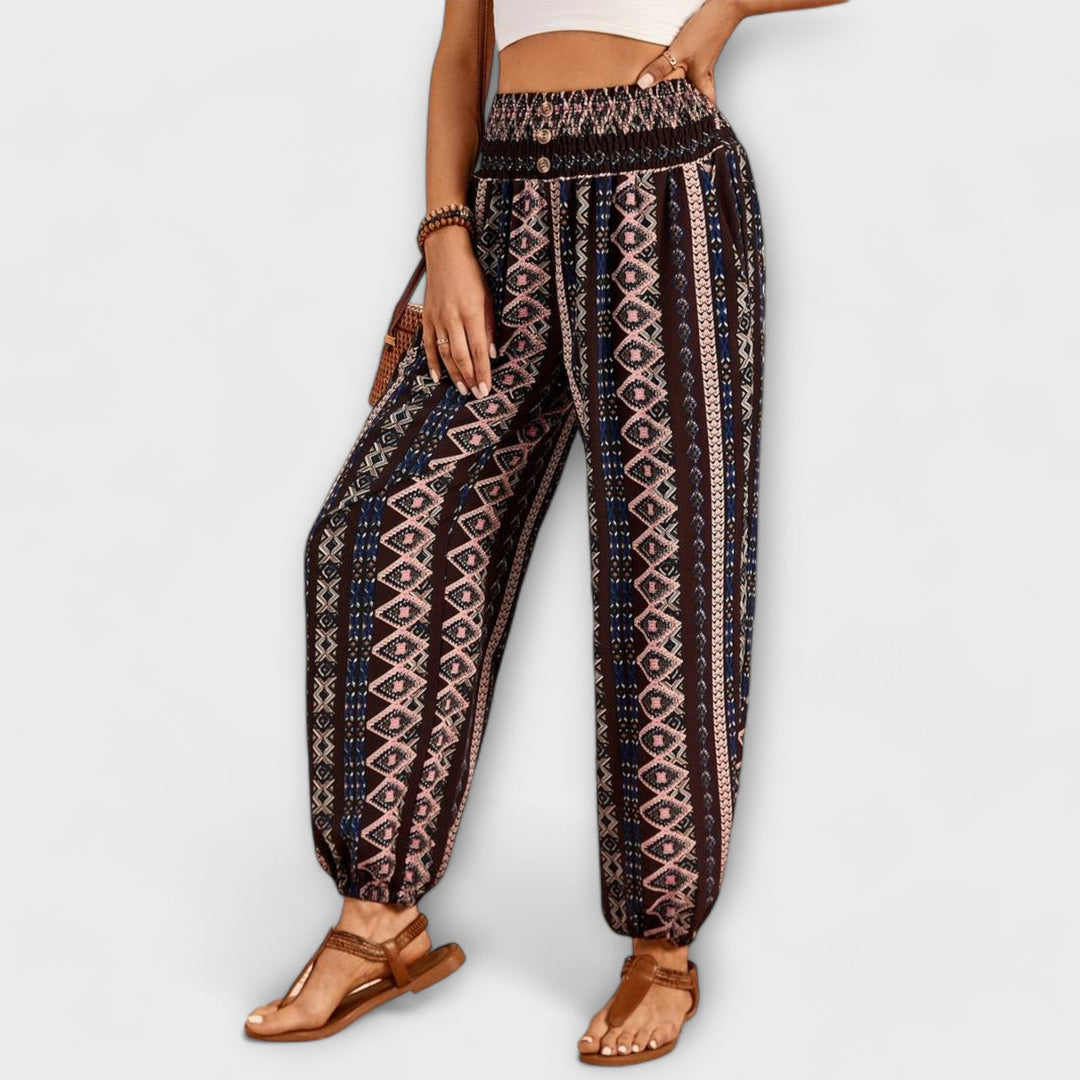 Élise | Trousers with Ethnic Print
