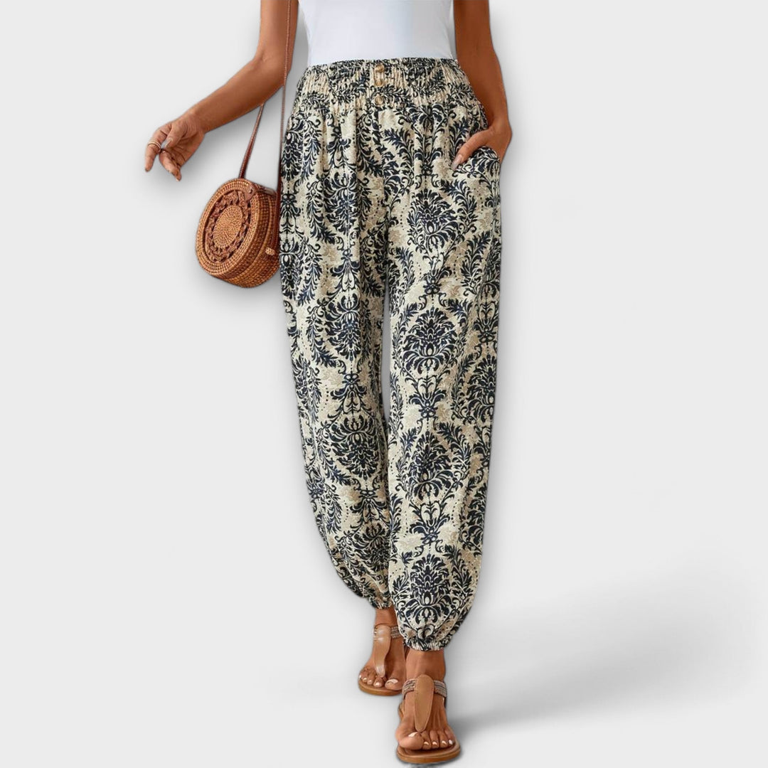 Elise | Trousers with Ethnic Graphic