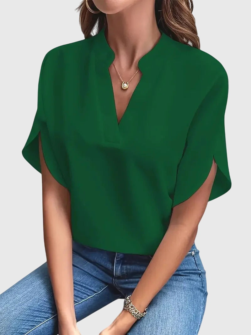 Isabelle | Soft and Elegant V Neck Shirt