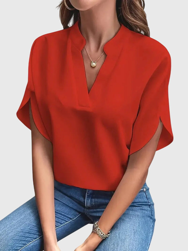 Isabelle | Soft and Elegant V Neck Shirt