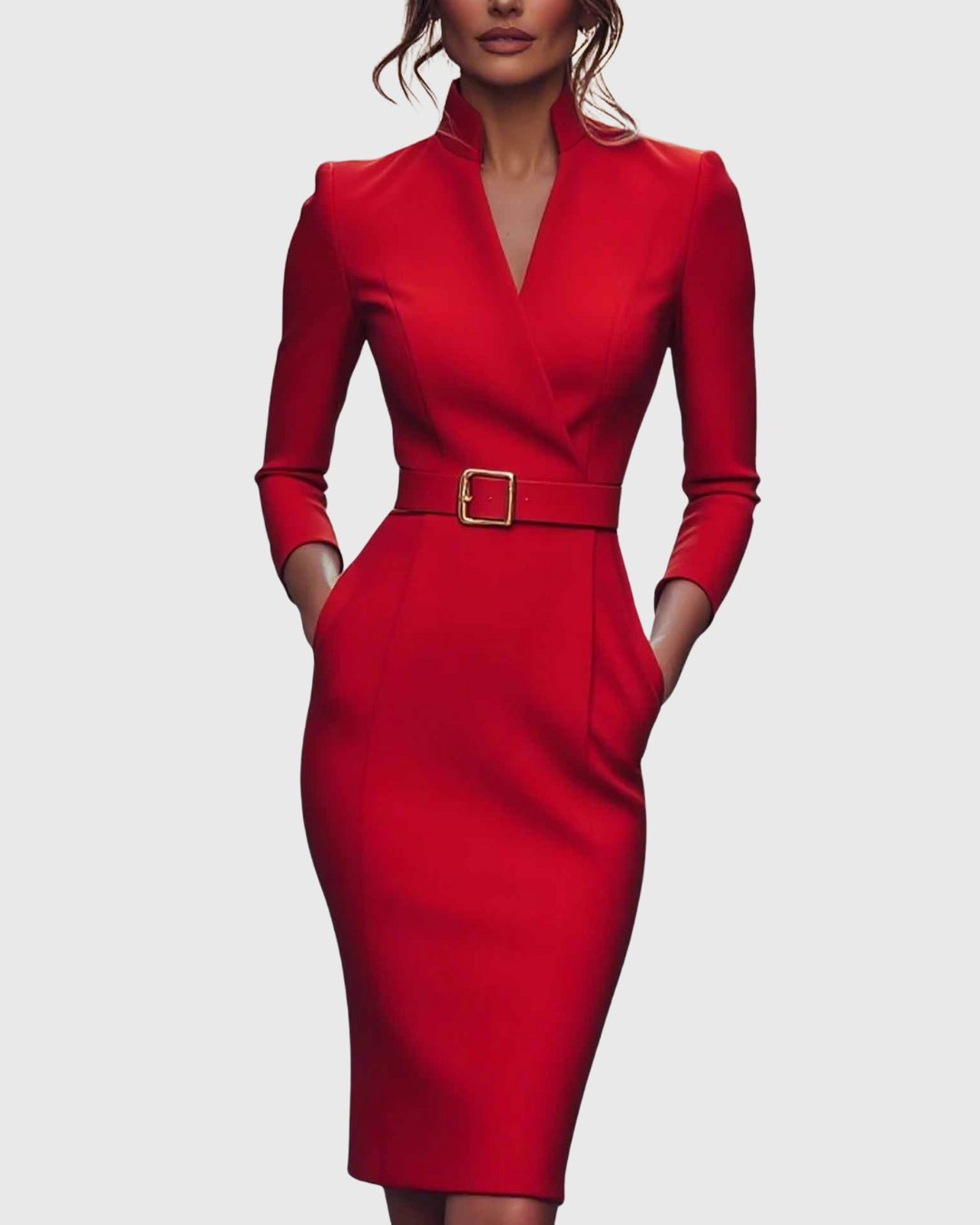 Camille | The Belted Power Maxi Dress