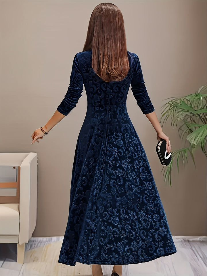 Julie | Elegant Patterned Maxi Dress