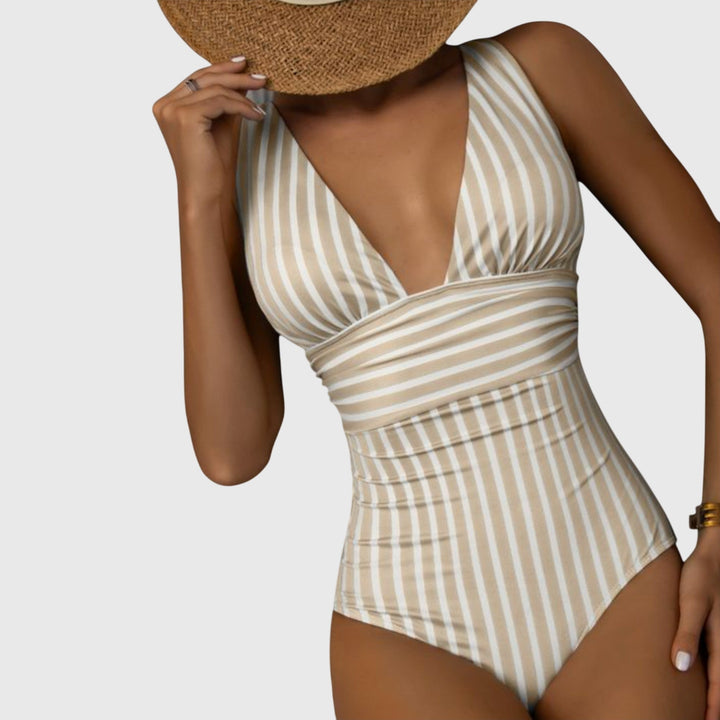 Sidonie | Striped One-Piece Swimsuit with Support