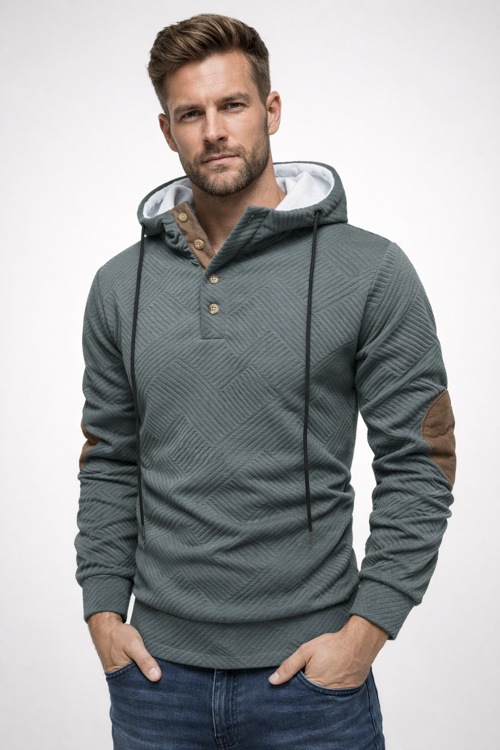 Noah | Timeless Hooded Sweatshirt with Button Closure