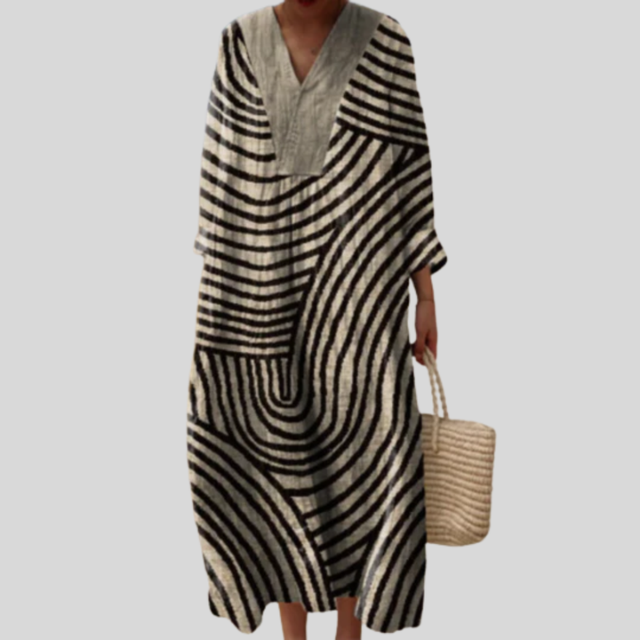 Blanche - Flattering Printed Summer Dress