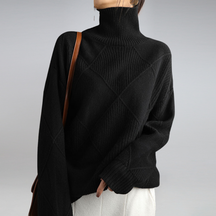 Rosemary | Roll Neck Cable Knit Jumper