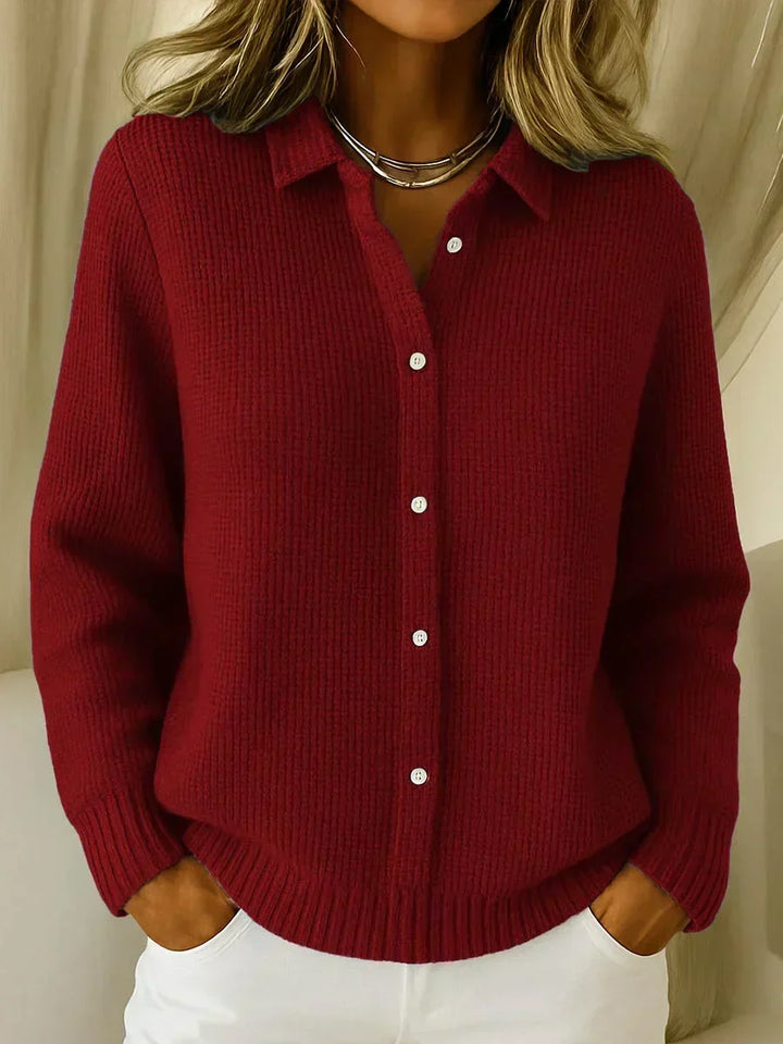 Róisín | Textured Knitted Button Cardigan