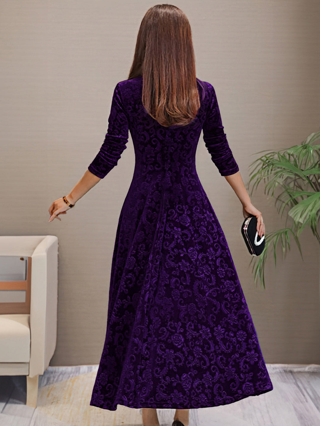 Sandrine | Velvet Elegance Dress for the Festivities