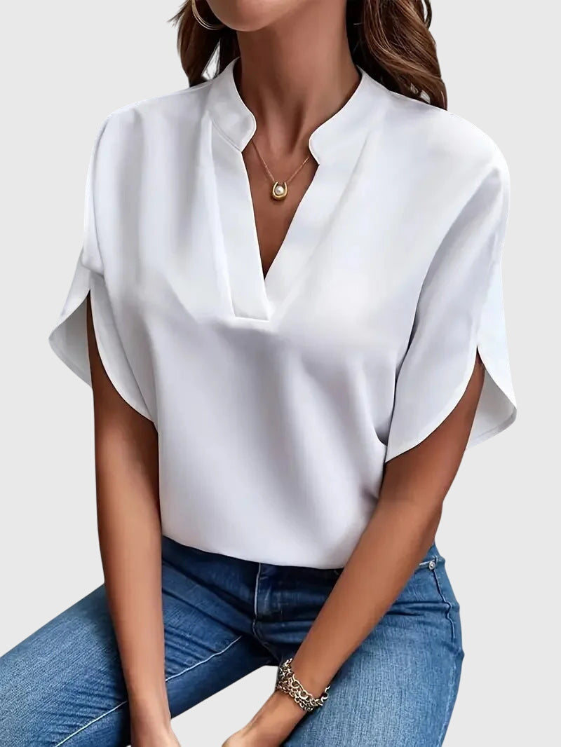 Isabelle | Soft and Elegant V Neck Shirt