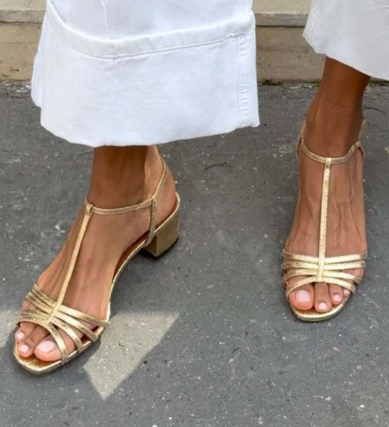 Milda™ | Elegantiški auksiniai sandalai kasdienai