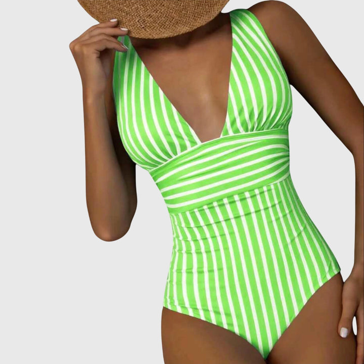 Sidonie | Striped One-Piece Swimsuit with Support