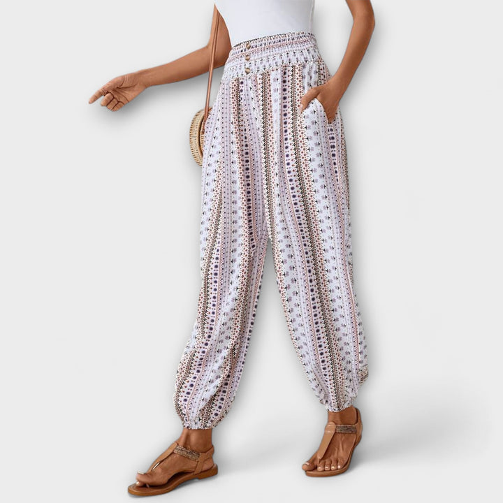 Elise | Trousers with Ethnic Graphic