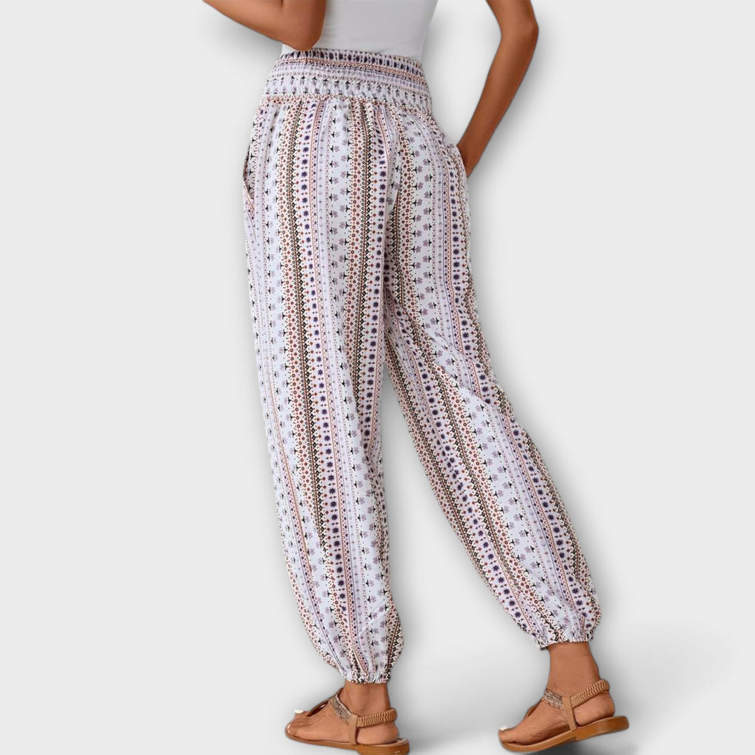 Elise | Trousers with Ethnic Graphic