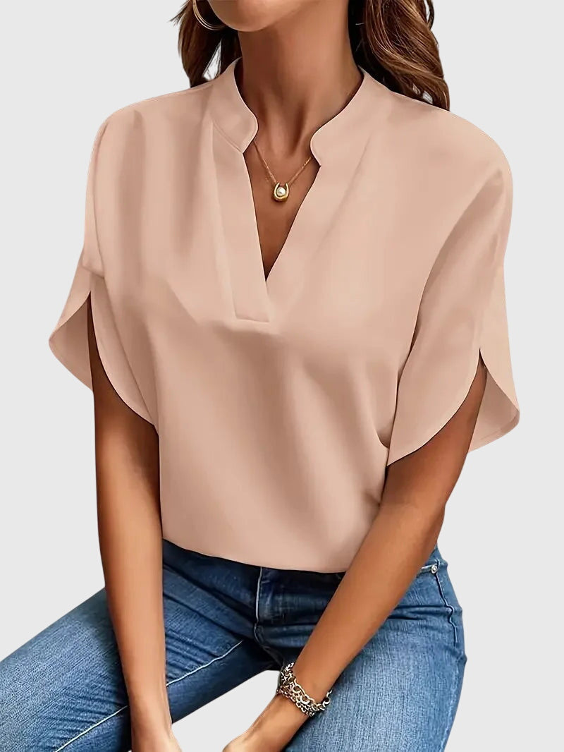 Isabelle | Soft and Elegant V Neck Shirt