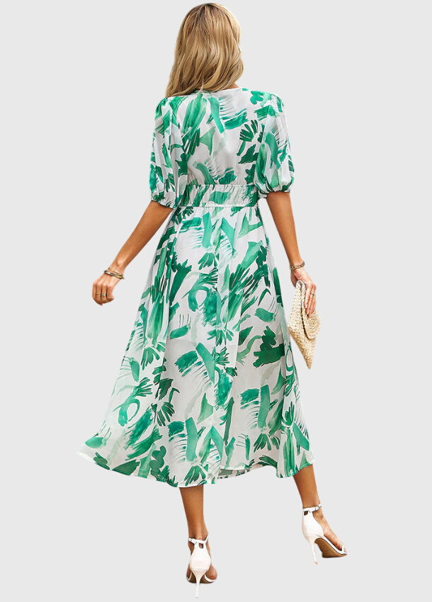 Merlin | Flattering Floral Midi Dress