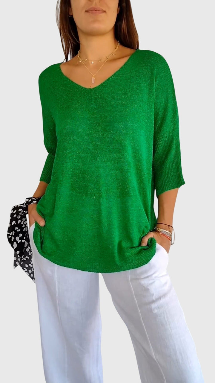 Caroline | Elegant V-Neck Top