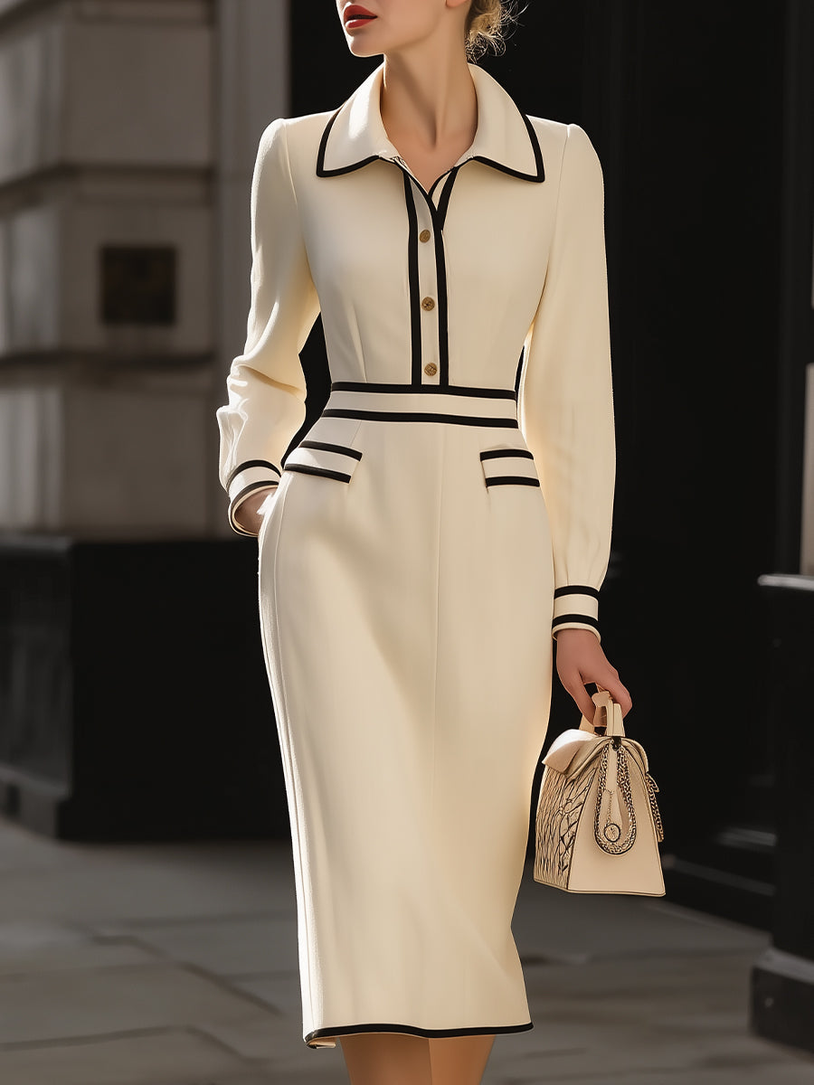 Sylvie | Midi Dress with Button Details