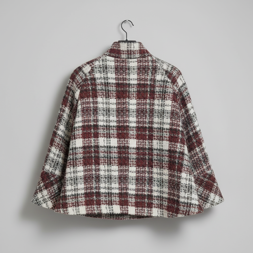 Beatrice | Check Cape Jacket