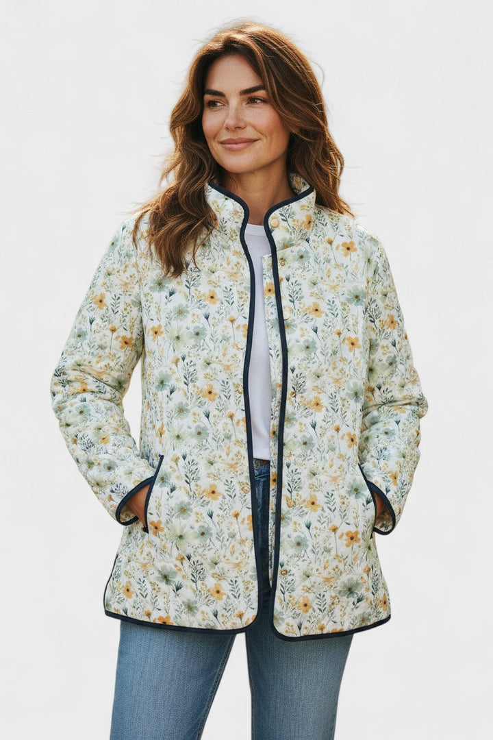 Alma – Quilted Jacket with Floral Print