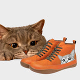 Milene - Bottes en cuir pour les amoureux des chats