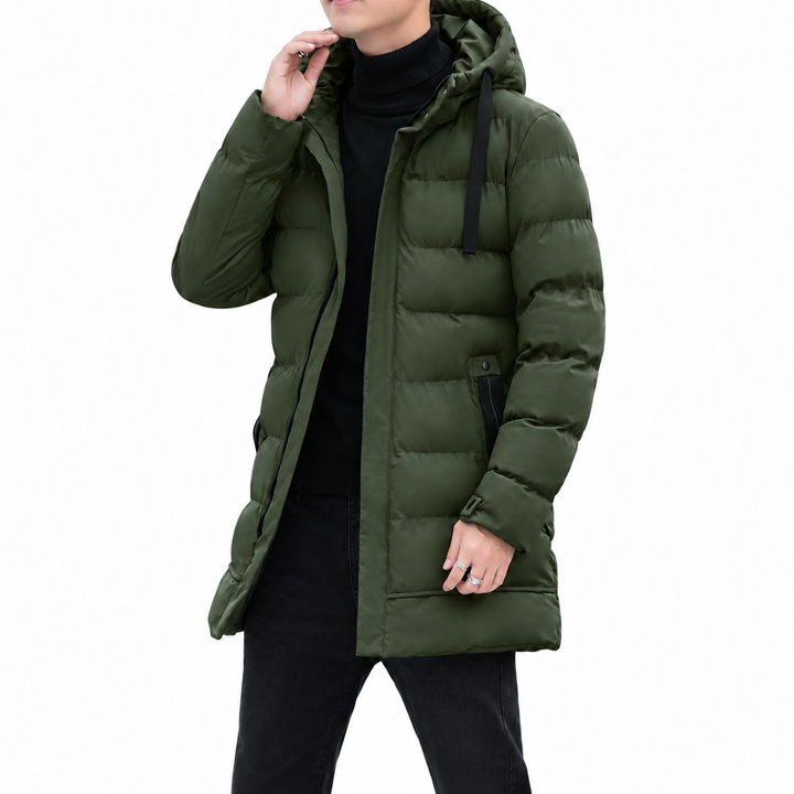 Léon | Long Quilted Jacket with Hood