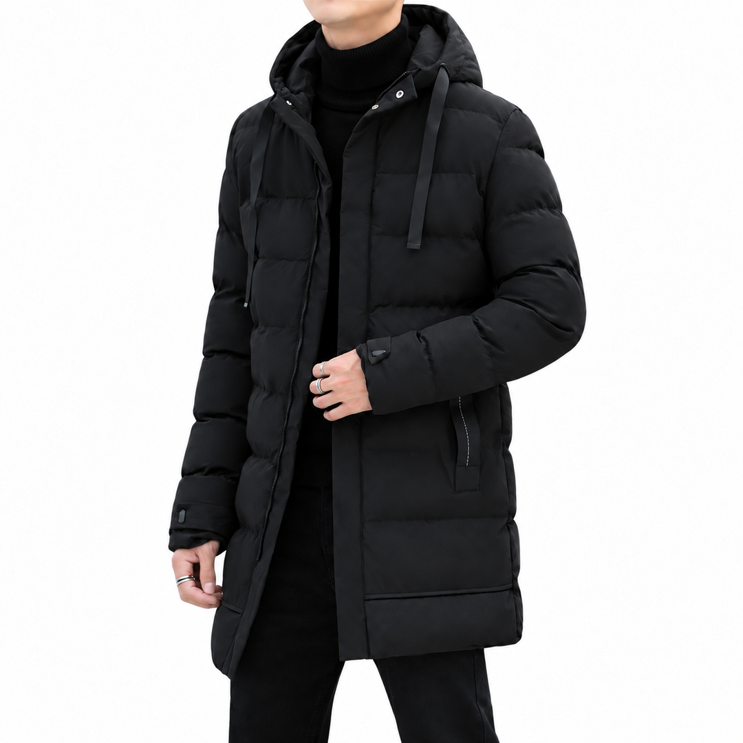 Léon | Long Quilted Jacket with Hood