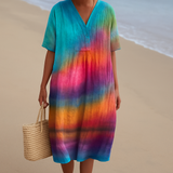 Sandra™ | Saulėlydžio Tie-Dye Suknelė