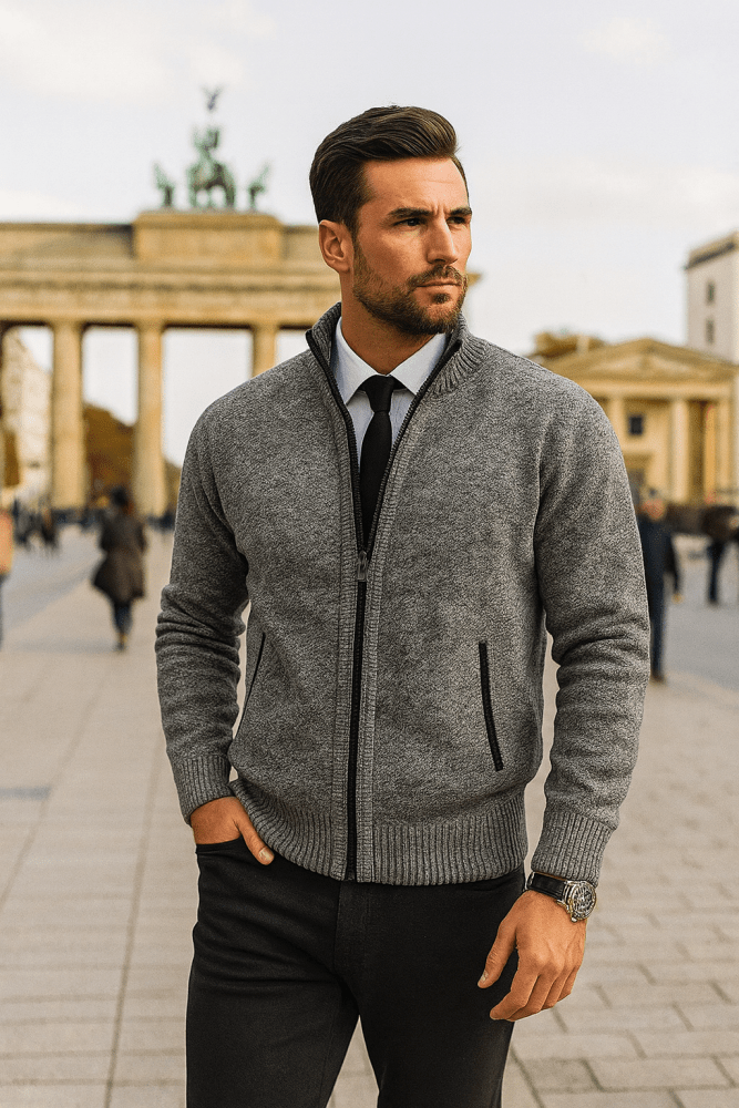 Lucien | Zip-up Knit Jumper