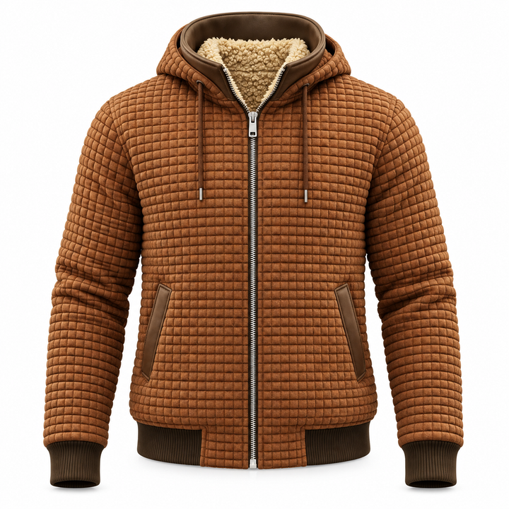 Lucas | Warm Quilted Bomber Jacket with Hood